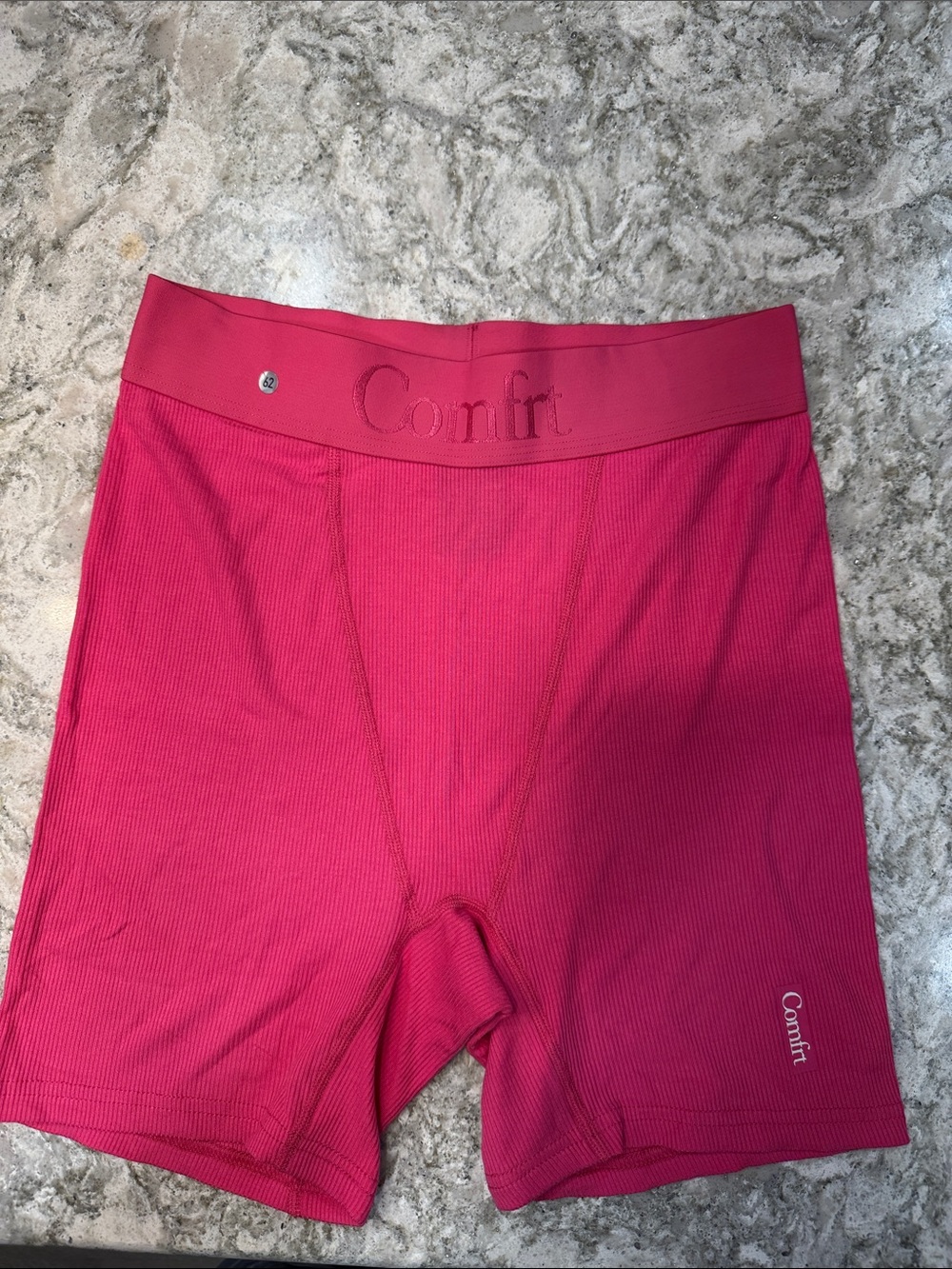 Women’s Pink Ribbed Boxer Shorts